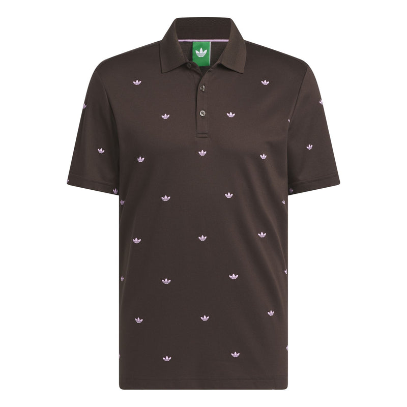Originals Printed Trefoil Polo Dark Brown