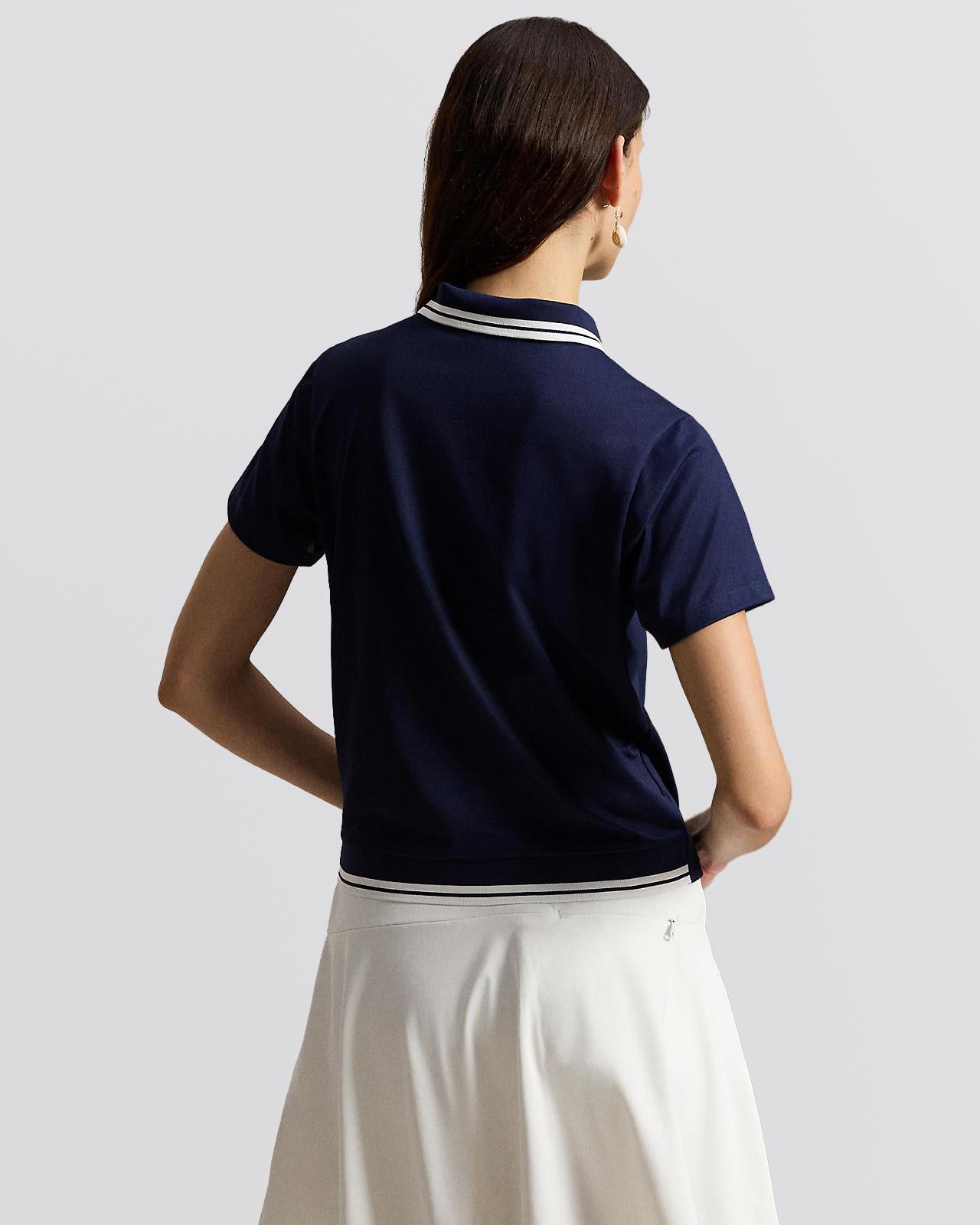 Ralph Lauren RLX Jersey Layered Collar Polo Refined Navy/Ceramic