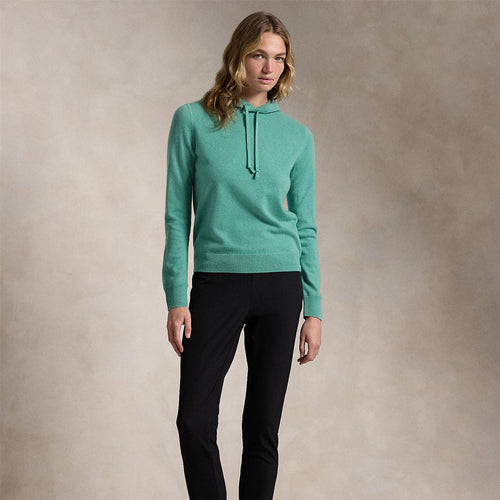 Womens RLX Cashmere Hoodie Haven Green