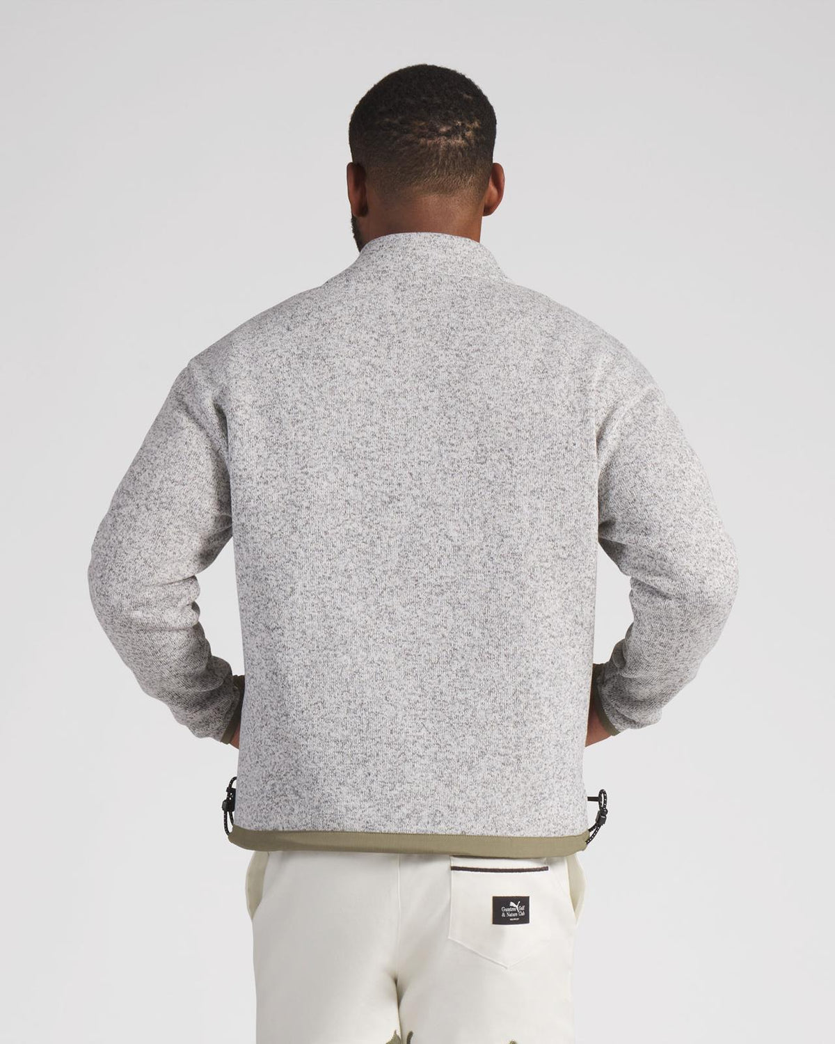 x GGNC Quarter Zip Warm White Heather