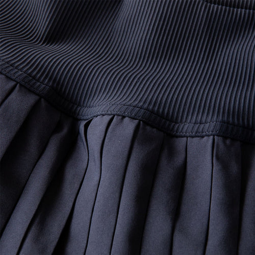 Womens Pleated Performance Skirt Navy