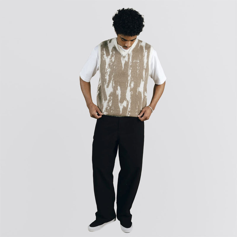Cimarron Knit Vest Sweater Cream