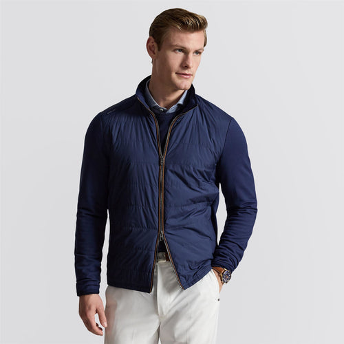 RLX Hybrid Mock Neck Full Zip Jacket Refined Navy