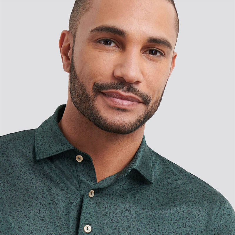 No Slow Play Performance Jersey Polo Nordic Pine