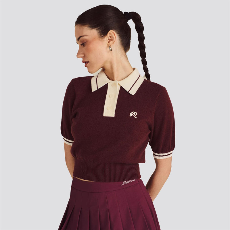 Womens Mikayla Cropped Knit Top