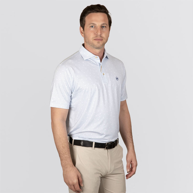 Ashgrove Performance Jersey Polo Stream Blue
