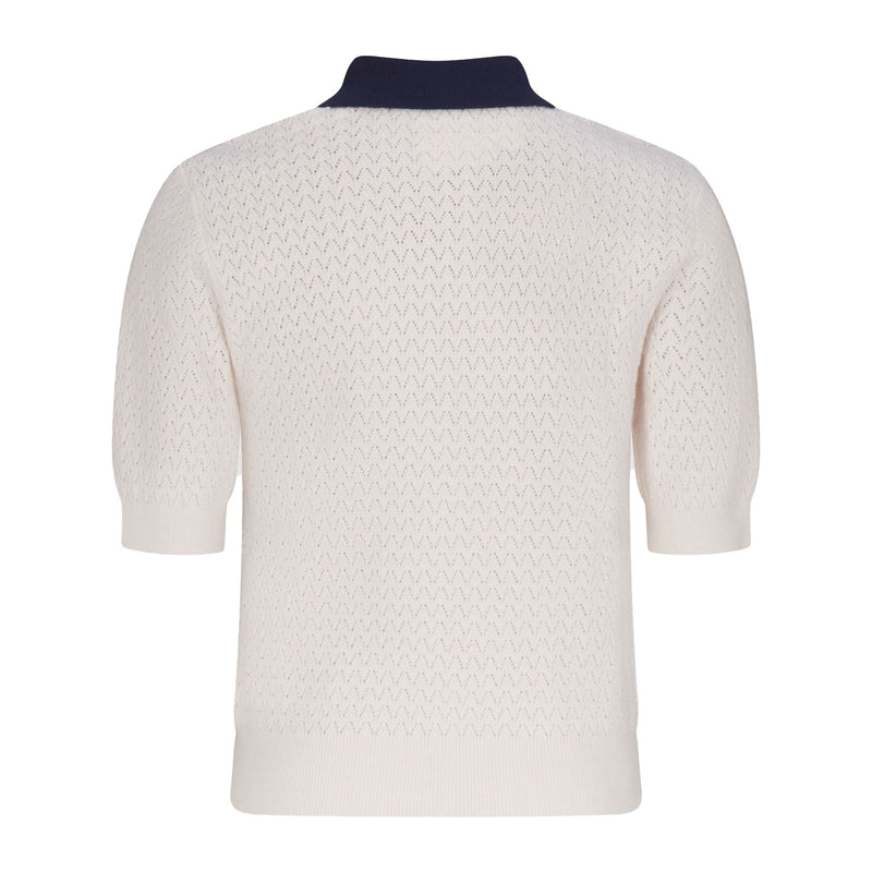 Womens Christy Polo Pinky White/Legacy Navy
