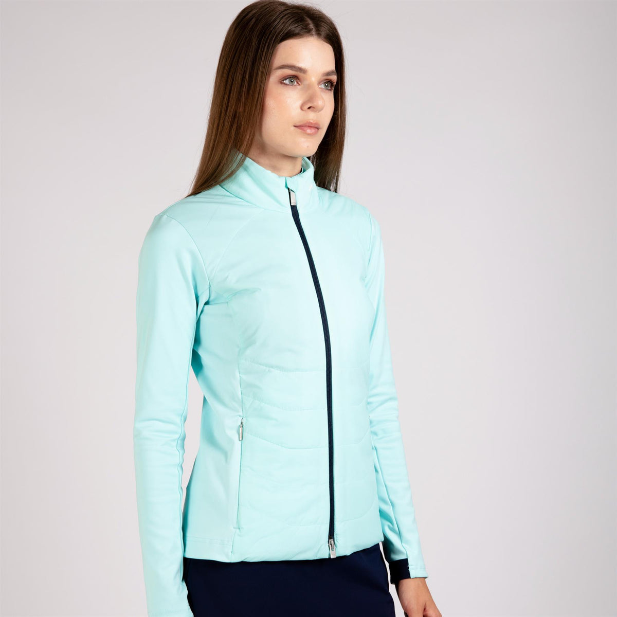 Womens Reach Hybrid Jacket Capri/Atlanta Blue