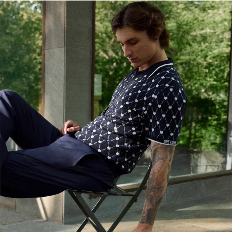 Wolf Chain Johnny Collar Saratoga Polo Maltese Blue