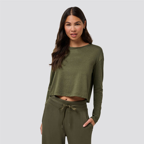 Womens Celestia LS Top Heather Grape Leaf