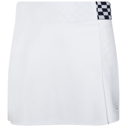 Womens Checkered Skirt White/Navy - SS23