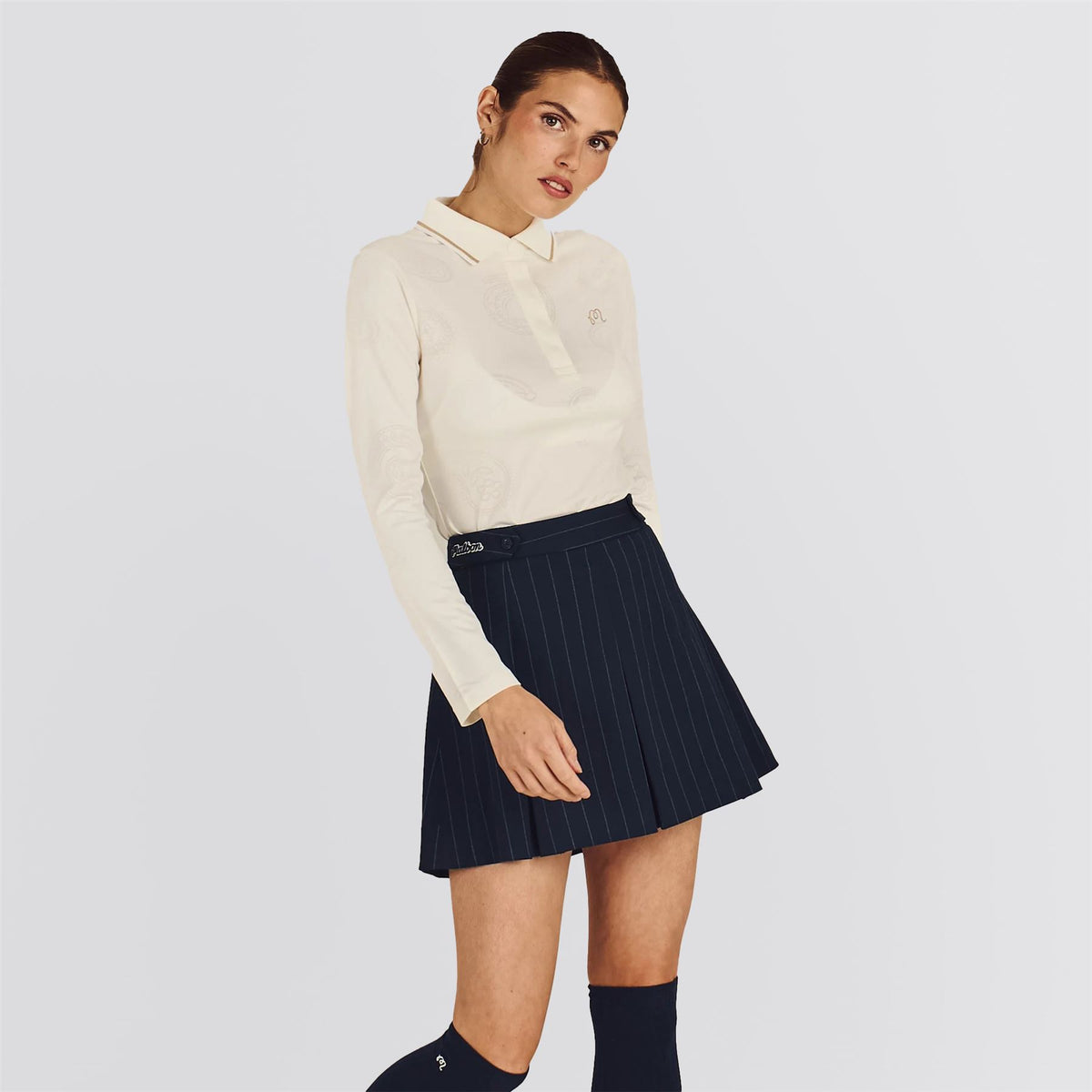Womens Kiera Skirt Navy Stripe