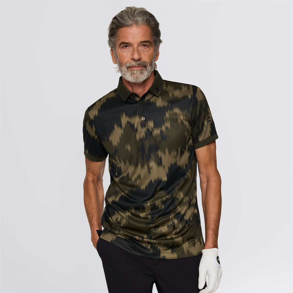 Tour Tech Print Polo Warp Forest