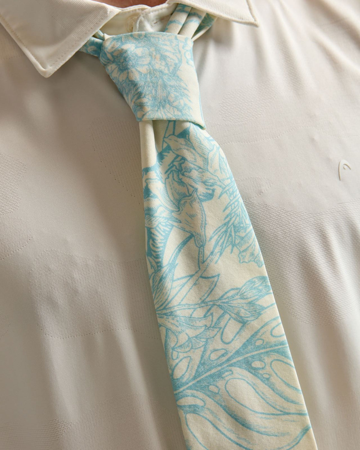 Neck Tie Blue Botanical