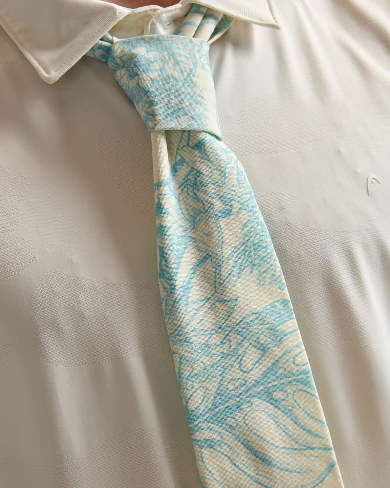 Neck Tie Blue Botanical