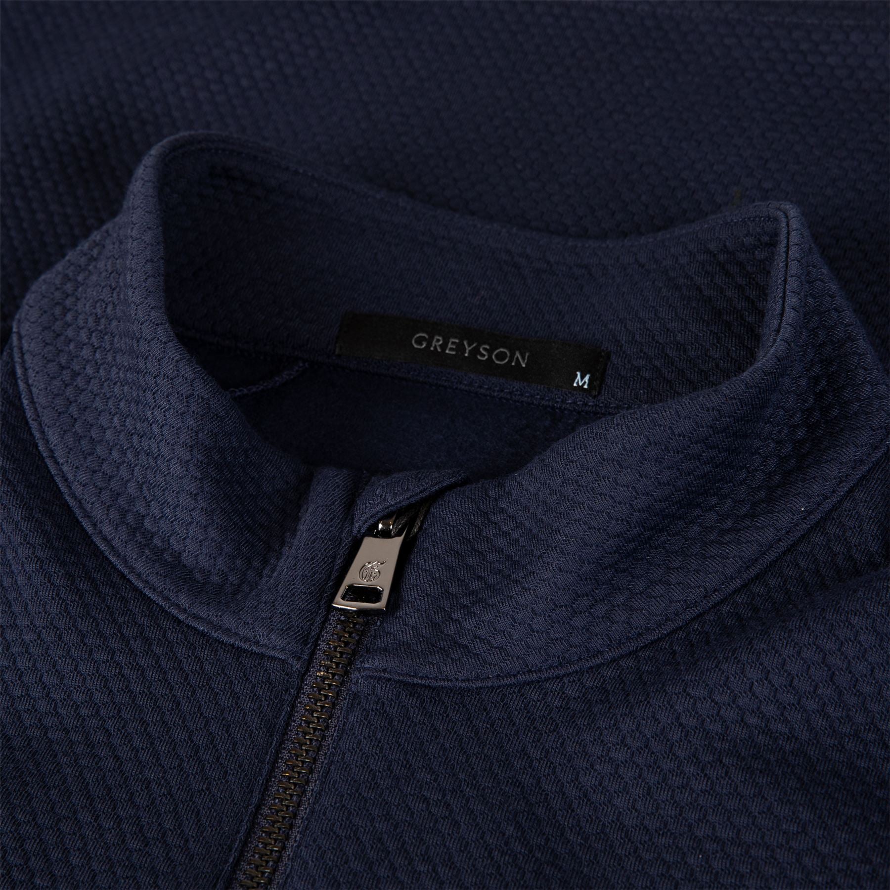 Greyson Troy Quarter Zip Mid Layer Maltese Blue | TRENDYGOLF USA