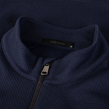 Greyson Troy Quarter Zip Mid Layer Maltese Blue | TRENDYGOLF USA