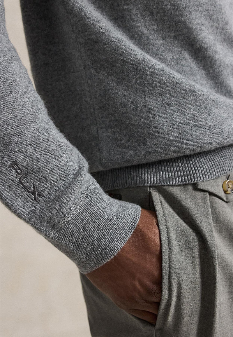 RLX Washable Cashmere Sweater Metalic Grey Heather