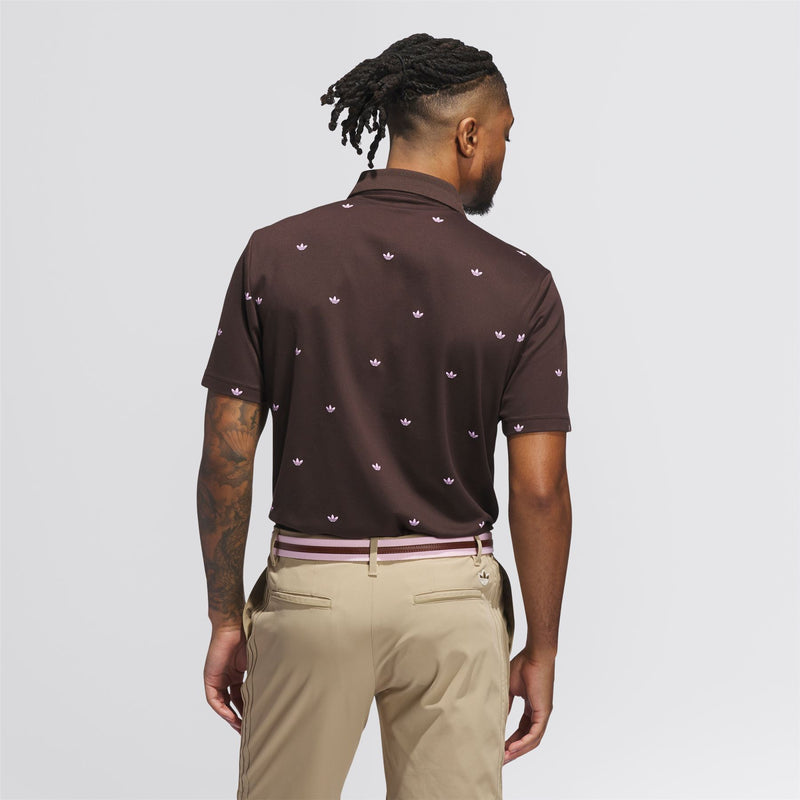 Originals Printed Trefoil Polo Dark Brown