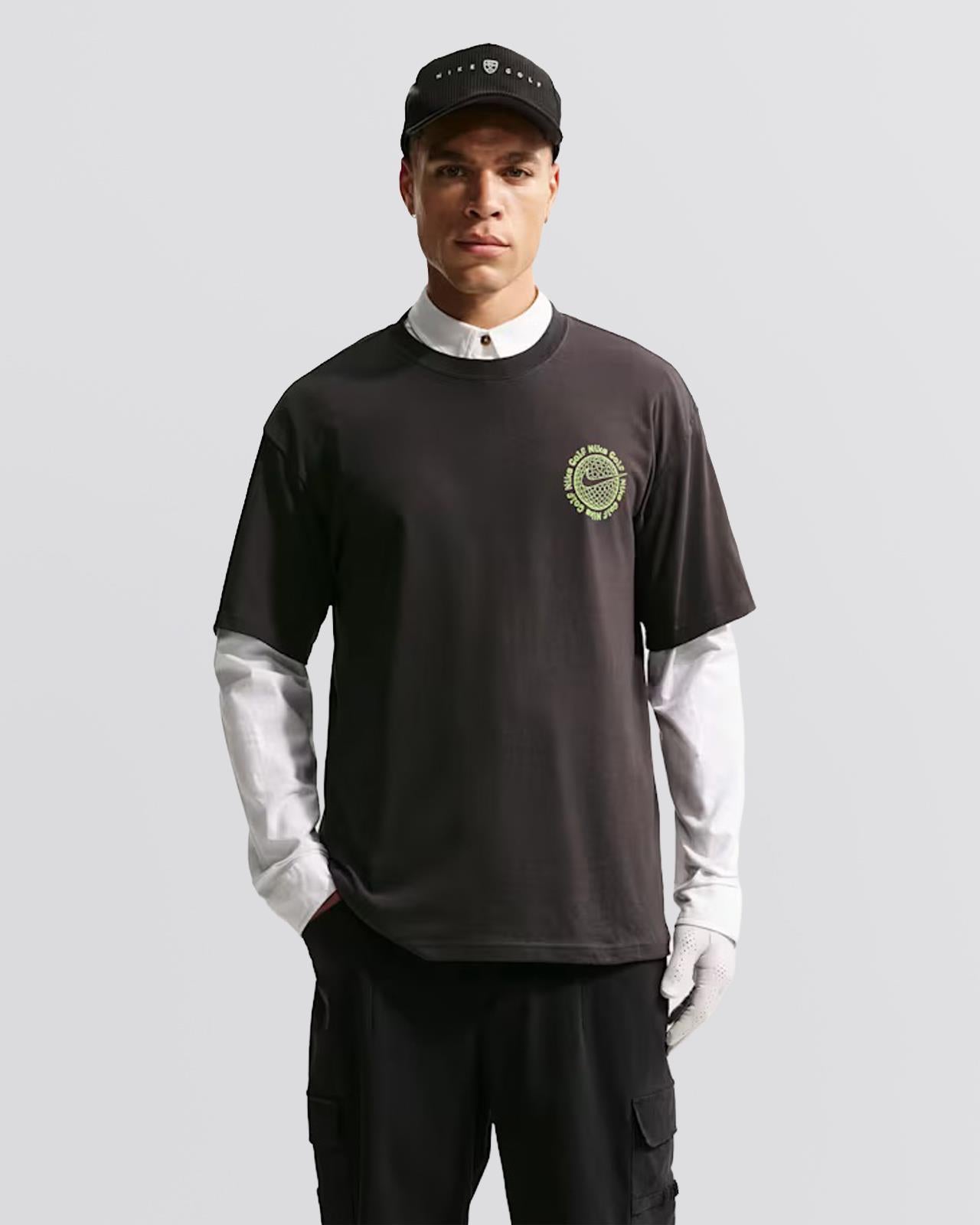 Loose Fit Golf T-Shirt Off Noir