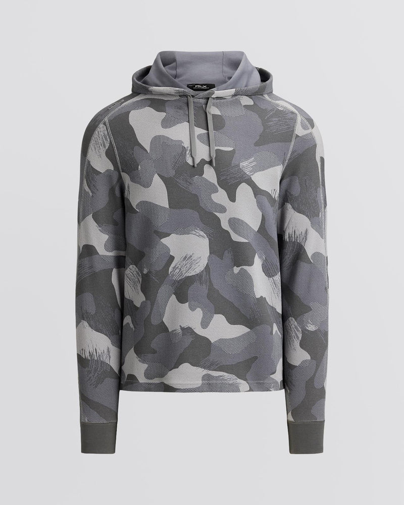 RLX Tech Waffle Knit Sweatshirt Perfect Gray Bush Camo