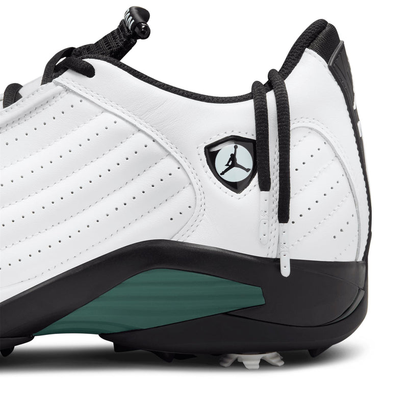 Air Jordan 14 Golf Shoes White/Oxidized Green/Black/Glacier Blue