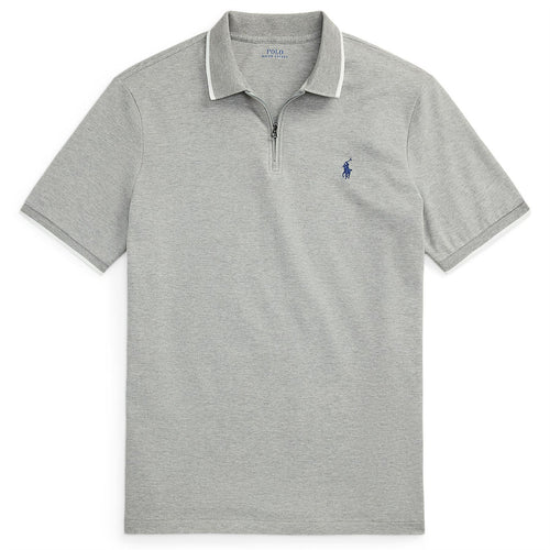 Polo Golf Classic Fit Textured Stretch Mesh Polo Andover Heather - SS25