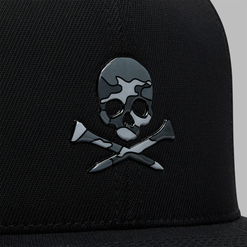 Skull & Tees Perforated Delta 110 Snapback Onyx
