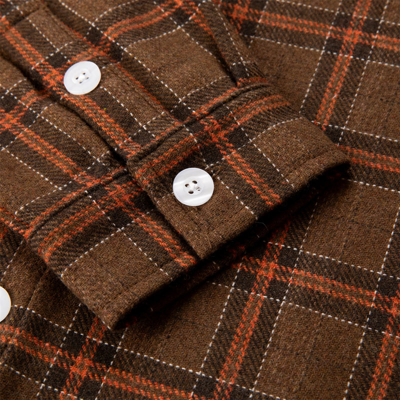 Keaves Flnnel LS Shirt Brown