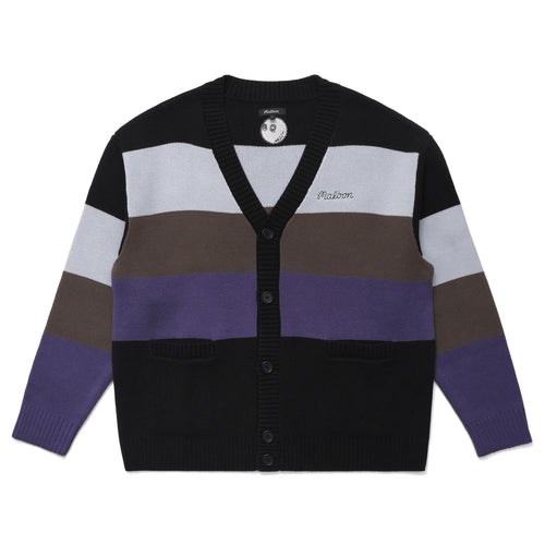 Fairbanks Cardigan Sweater Black/Purple/Moss - AW24