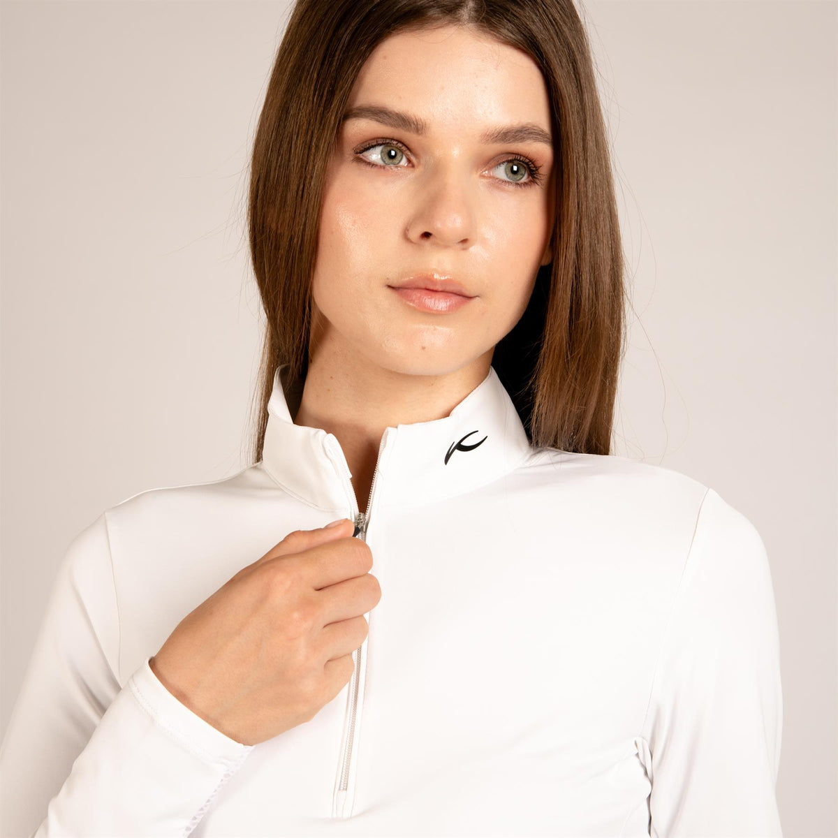 Womens Sunshine Sport Half Zip Mid Layer White