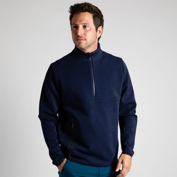 Greyson Calgary Quarter Zip Maltese Blue | TRENDYGOLF USA