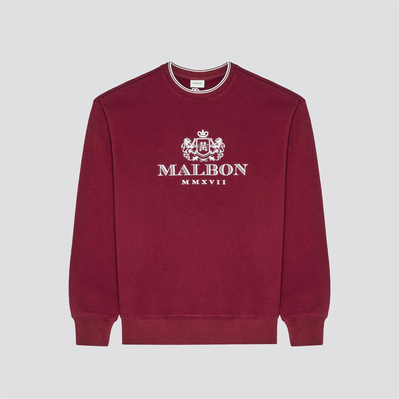 Monarch Crewneck Sweater Red Mahogany