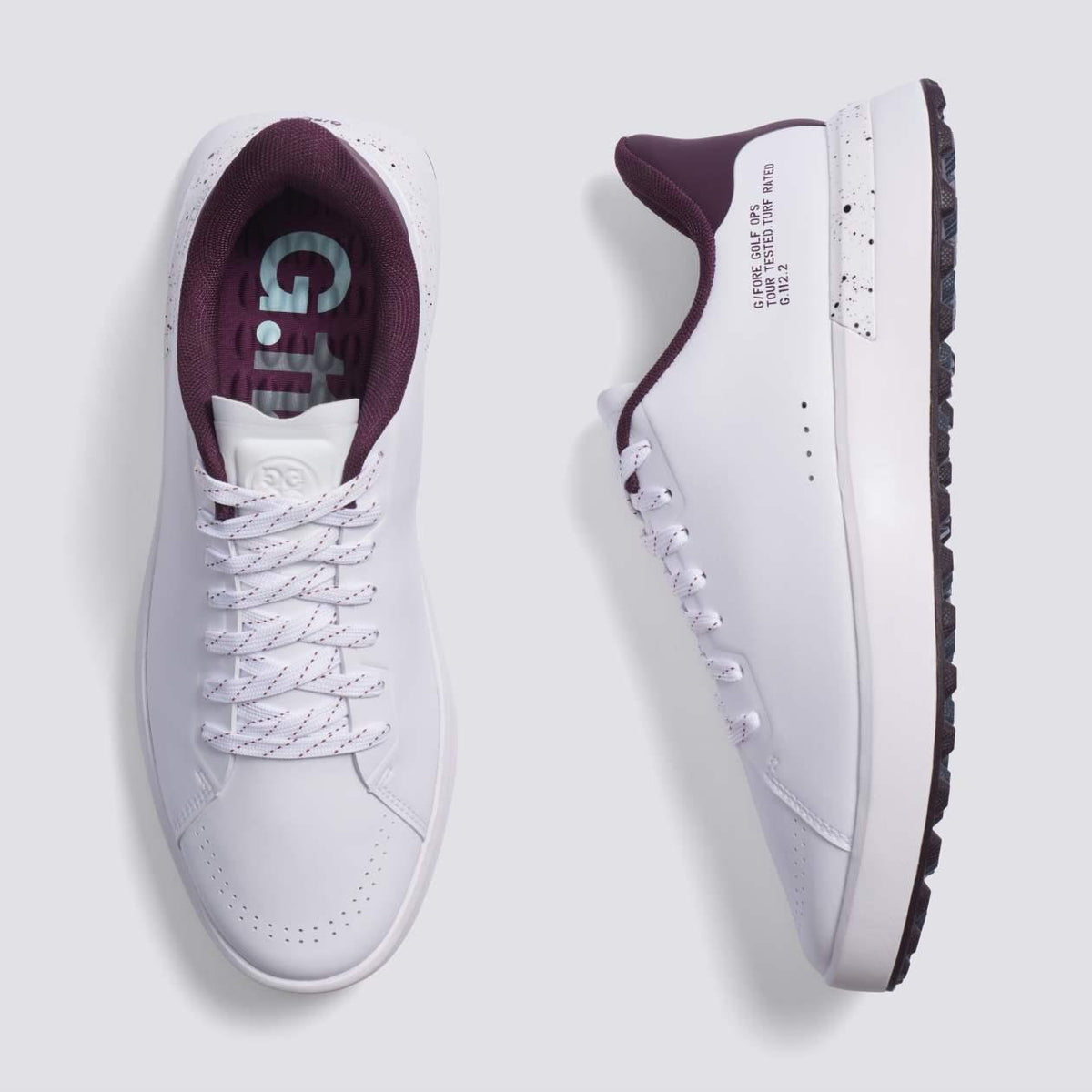 G.112 Golf Shoes Snow/Dark Plum