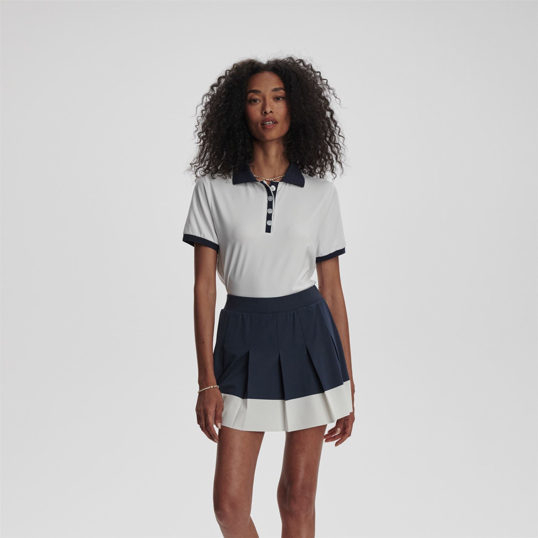 Womens Chase 14.5 Inch Mid Rise Skort Blue Nights/White