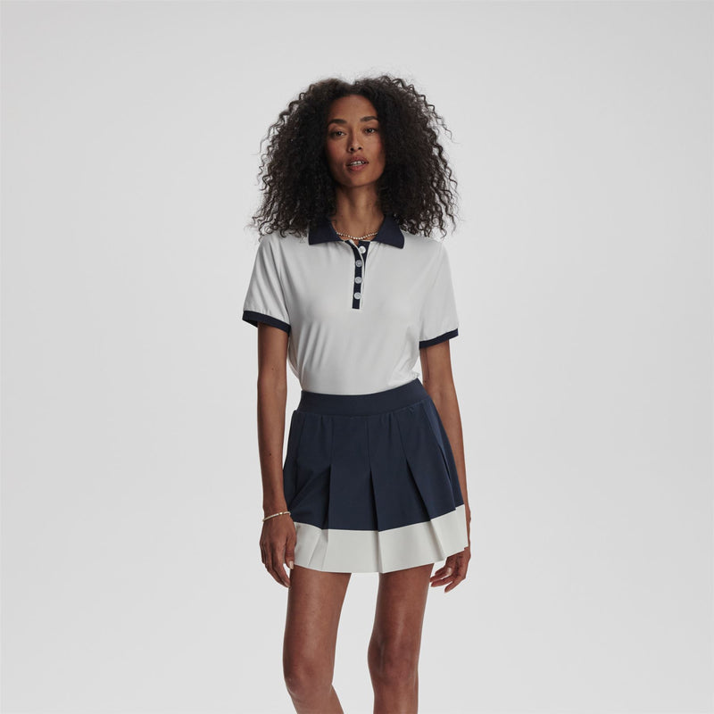 Womens Chase 14.5 Inch Mid Rise Skort Blue Nights/White