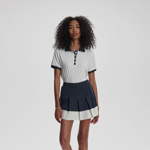 Womens Chase 14.5 Inch Mid Rise Skort Blue Nights/White