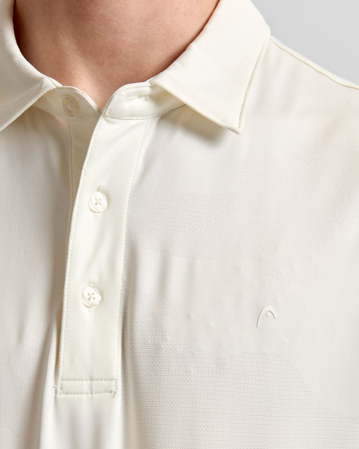 Jacquard Knit Polo Cream