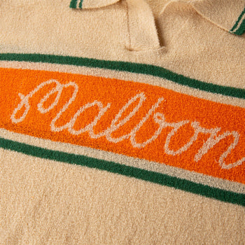 Malbon■(W)JADE Polo Short-Sleeved Sweater■送料込 Malbon JADE POLO SWEATER Half-sleeved polo in white buy