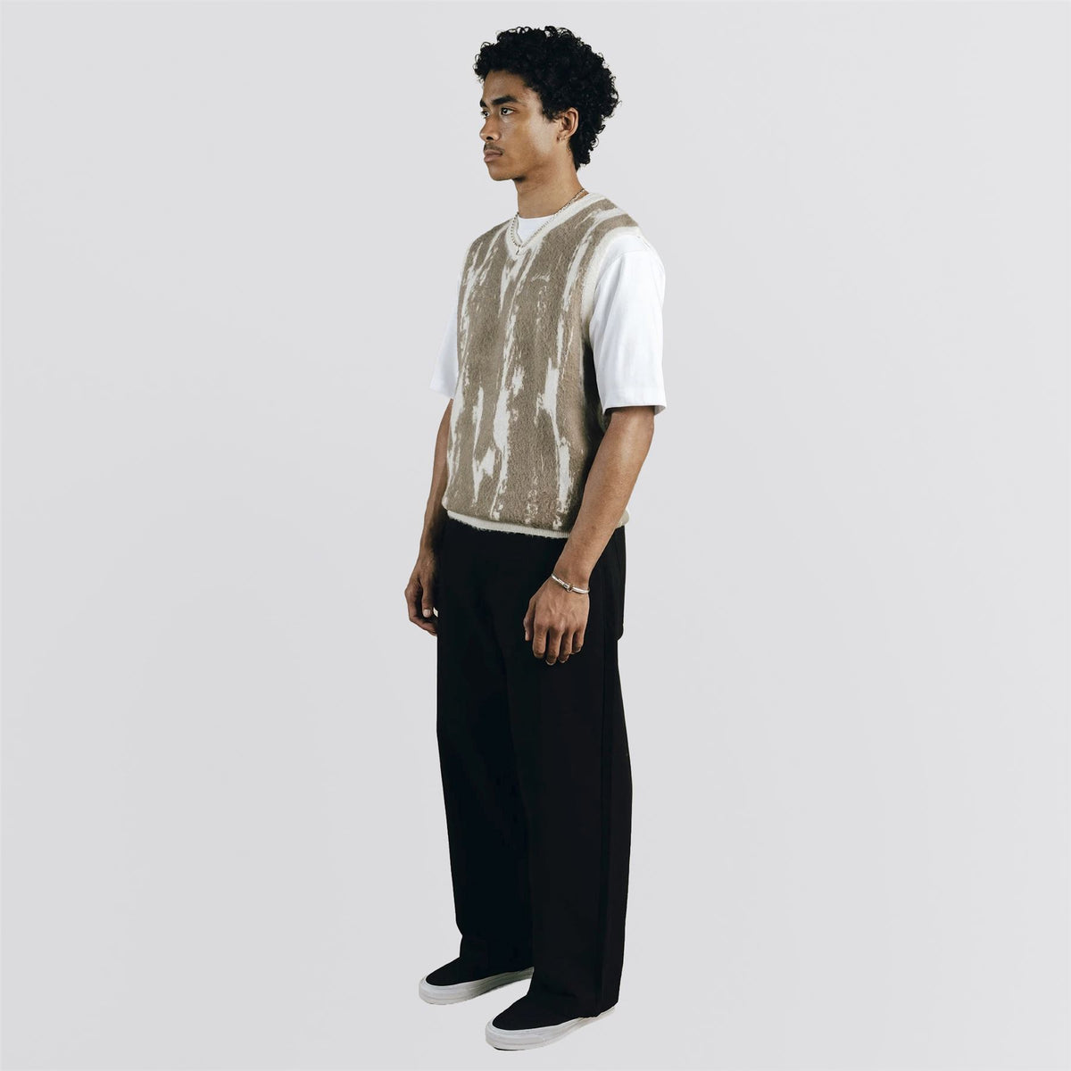 Cimarron Knit Vest Sweater Cream