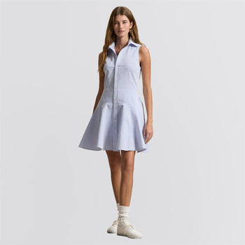 Ralph Lauren Seersucker Sleeveless Shirtdress
