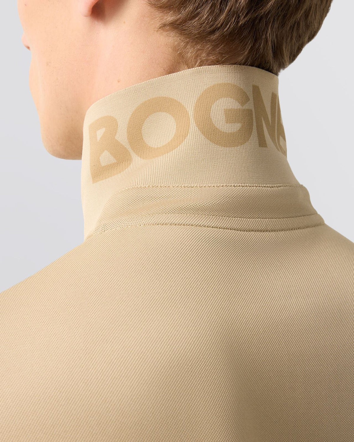 Cuno Zip Polo Shirt Light Almond