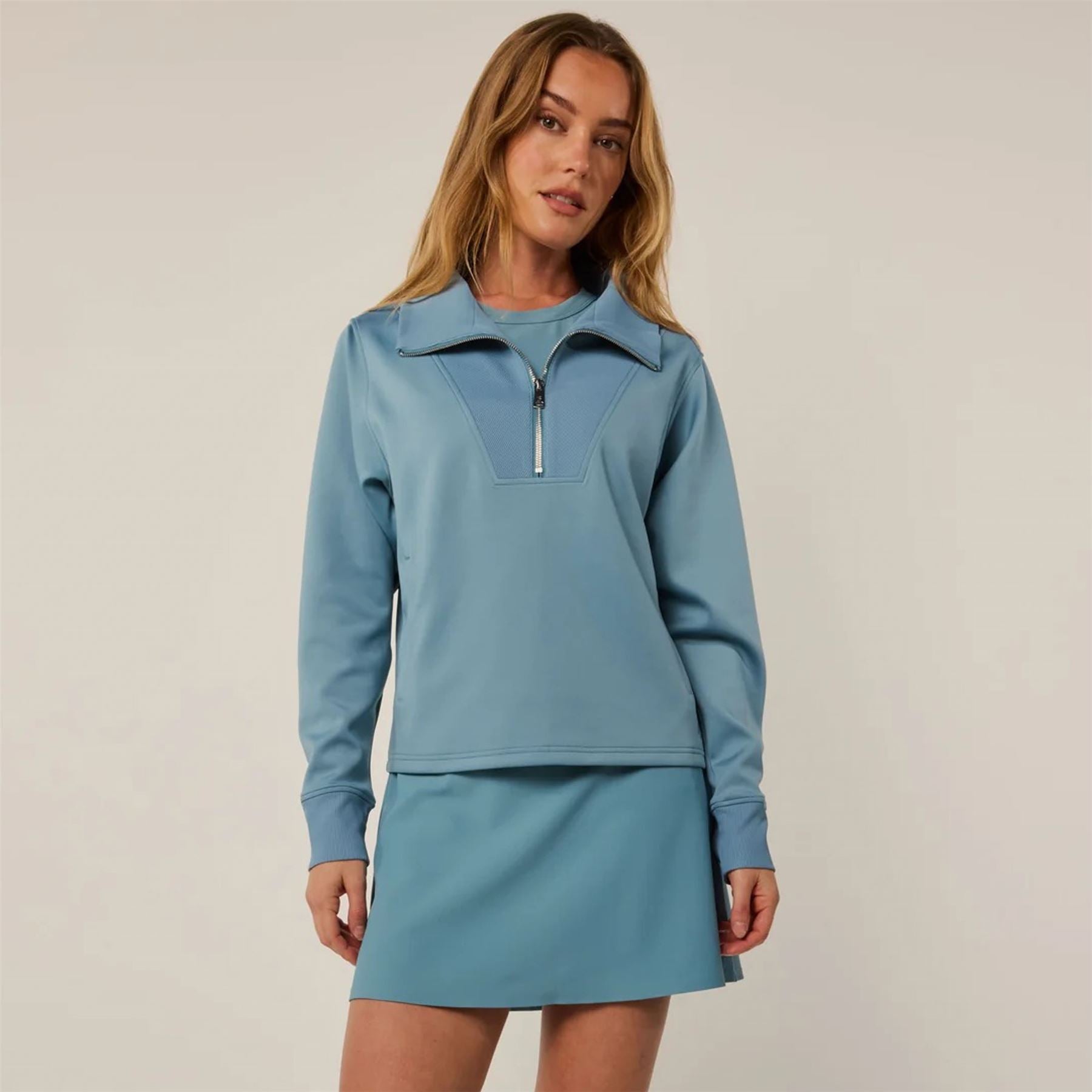 Womens Wren Quarter Zip Jacket Agave