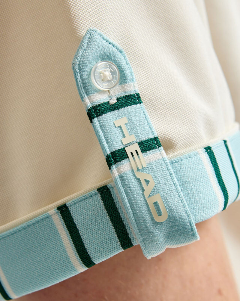 Roll Sleeve Polo Cream/Blue Vintage Stripe