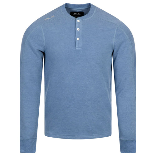 RLX Tech Waffle Henley Pullover Fog Blue - AW24