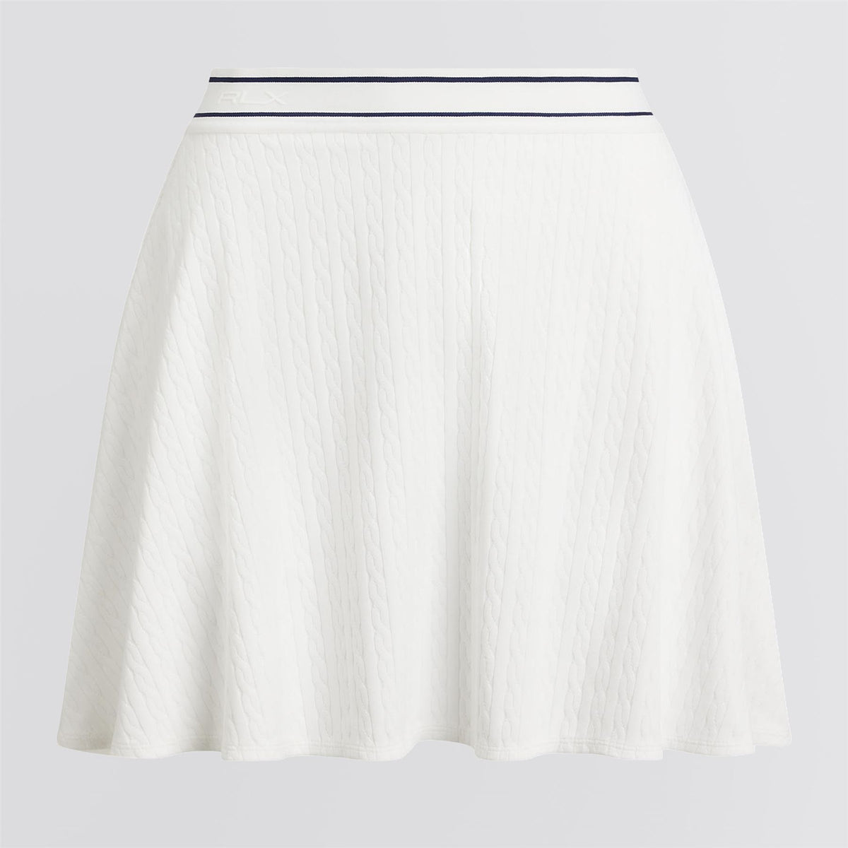 RLX Womens Cable Motif A-Line Skort Ceramic White/Refined Navy Multi