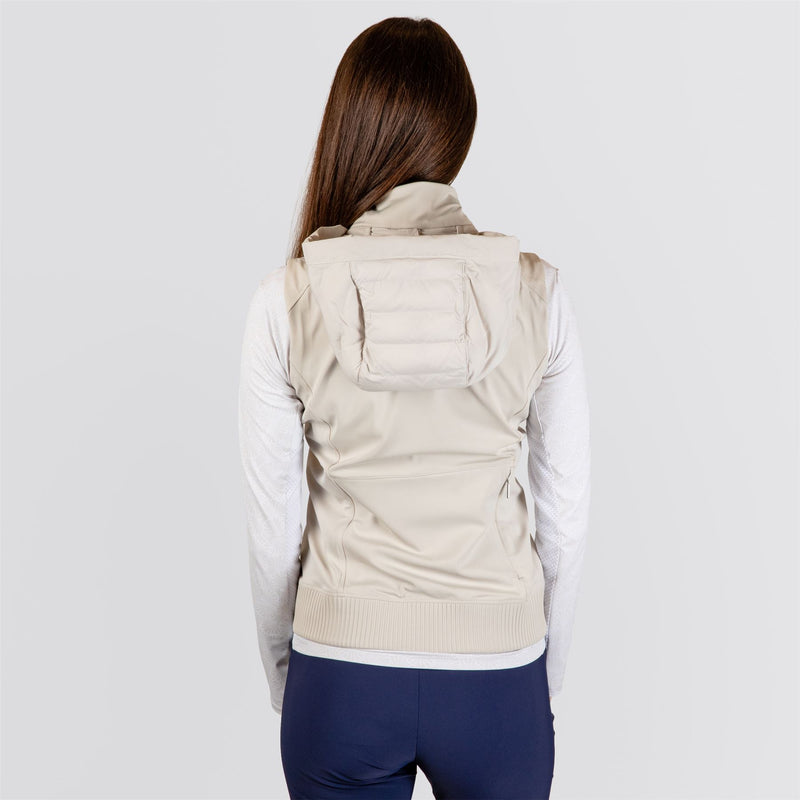 Womens Sundance Hooded Vest Oyster
