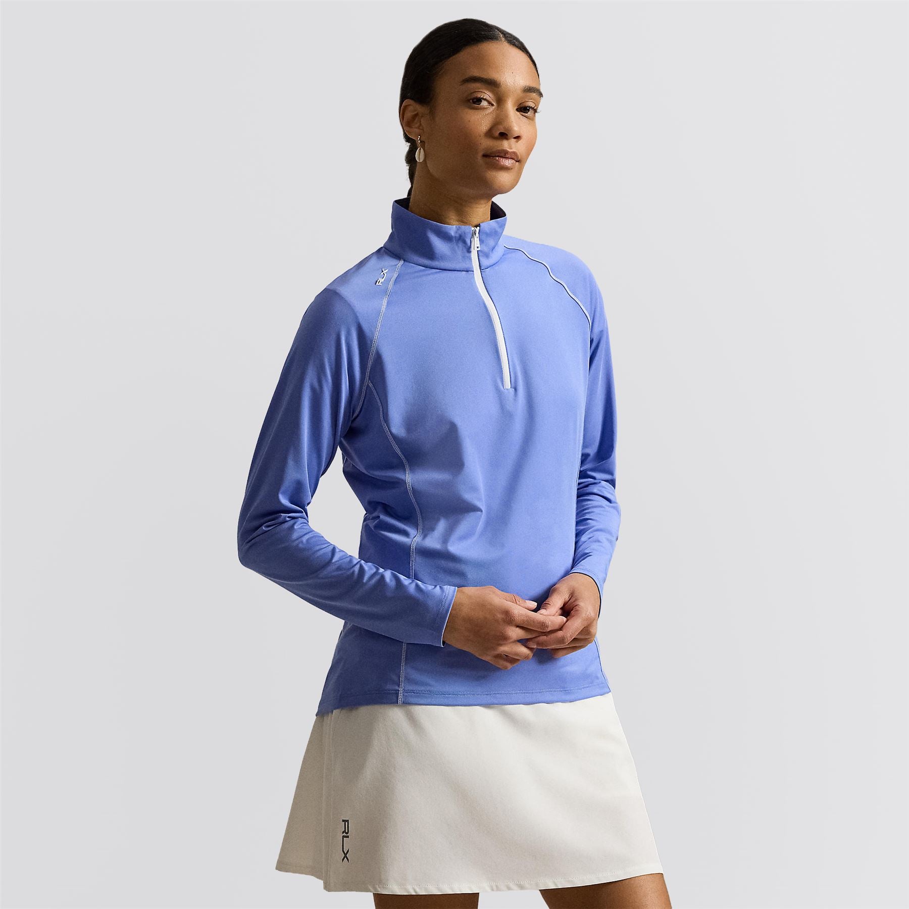 RLX Womens Lightweight Airflow Half Zip Pullover Blue Mist