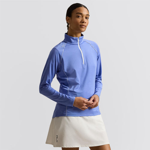 RLX Womens Lightweight Airflow Half Zip Pullover Blue Mist