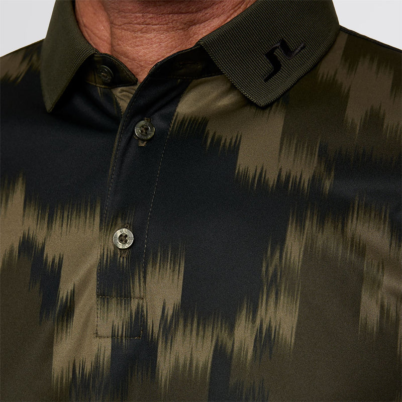 Tour Tech Print Polo Warp Forest